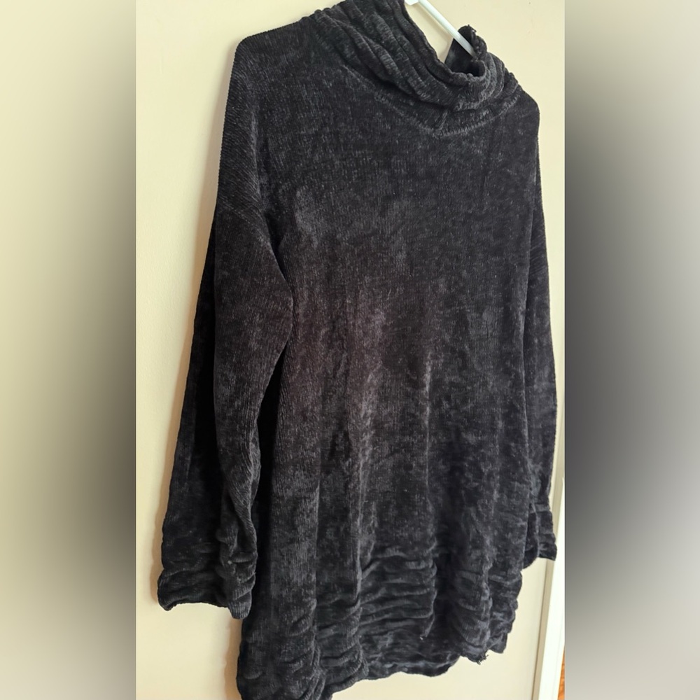 HENRI BENDEL Black Sweater Dress. Sz XL